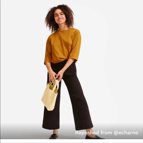 Everlane Pants - Everlane Black wide leg crop pants.